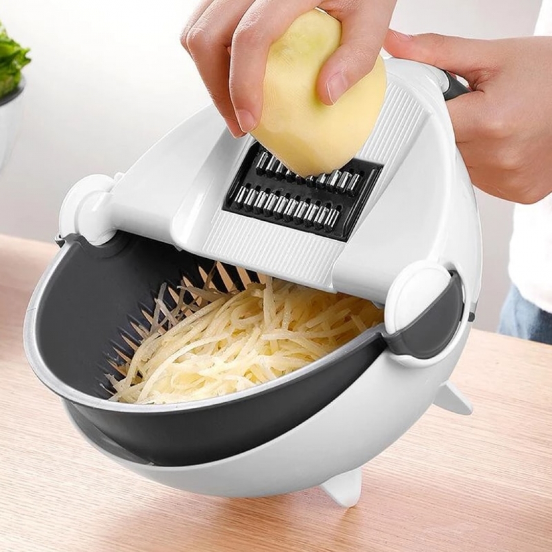 Multifunctional Vegetable Cutter With Drain Basket FEJJ MALL